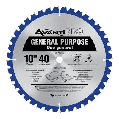 10 in. x 40-Tooth General Purpose Saw Blade - Super Arbor