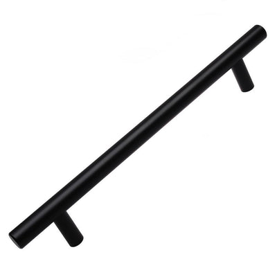 6-1/4 in. Matte Black Solid Handle Drawer Bar Pulls (10-Pack) - Super Arbor