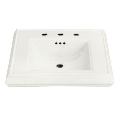 KOHLER Memoirs Ceramic Pedestal Sink Basin in White with Overflow Drain - Super Arbor