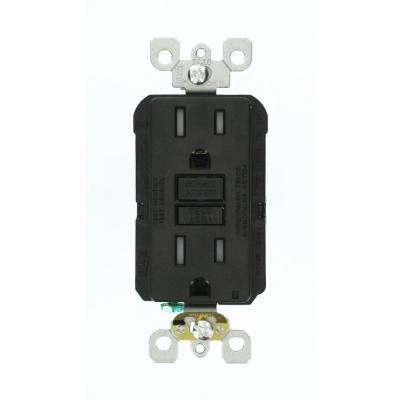 Leviton 
    15 Amp 125-Volt Duplex SmarTest Self-Test SmartlockPro Tamper Resistant GFCI Outlet, Black - Super Arbor