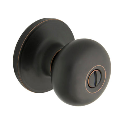 Round Aged Bronze Bed and Bath Door Knob - Super Arbor