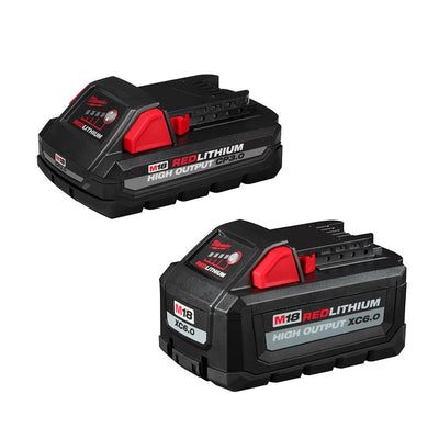 M18 18-Volt Lithium-Ion High Output 6.0 Ah and 3.0 Ah Battery (2-Pack) - Super Arbor
