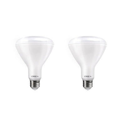 Cree 65W Equivalent Soft White (2700K) BR30 Dimmable Exceptional Light Quality LED Light Bulb (2-Pack) - Super Arbor