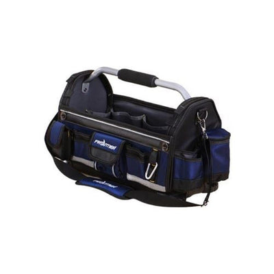 19 in. Open Tote Tool Bag with Rotating Handle in Black and Blue - Super Arbor