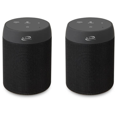 Bluetooth 5.0 Wireless Speaker Pair in Black - Super Arbor