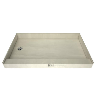 Redi Base 30 in. x 60 in. Single Threshold Shower Base with Right Drain and Polished Chrome Drain Plate - Super Arbor