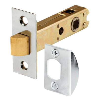 Passage Door Latch, 9/32 in. and 5/16 in. Square Drive, Steel, Chrome Finish - Super Arbor