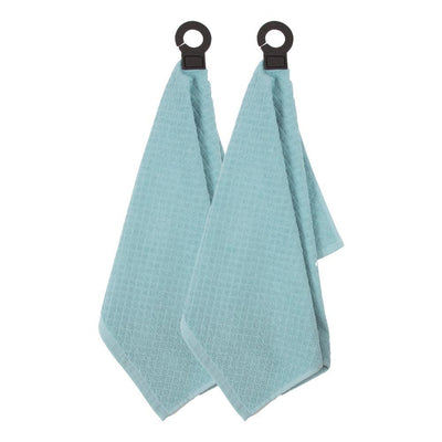 Hook and Hang Dew Woven Cotton Kitchen Towel (Set of 2) - Super Arbor