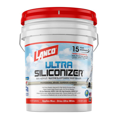 5 Gal. Ultra Siliconizer 100% Acrylic Elastomeric Reflective Roof Coating (Silicone-modified) - Super Arbor