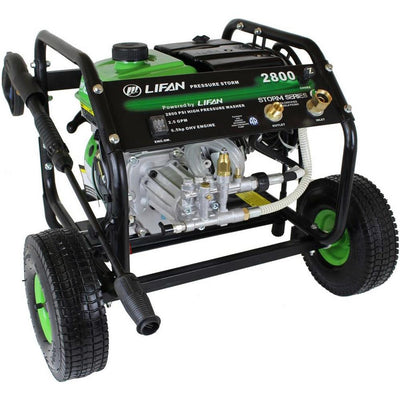 LIFAN Pressure Storm Series 2,800 psi 2.3 GPM AR Axial Cam Pump Recoil Start Gas Pressure Washer with Panel Mounted Controls - Super Arbor