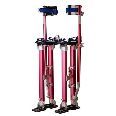 18 in. to 30 in. Adjustable Height Red Drywall, Painting, Work Stilts - Super Arbor