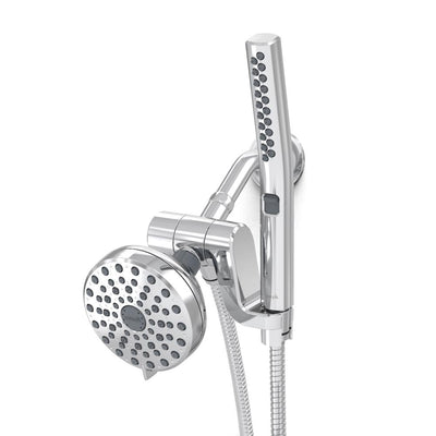 12-spray 5 in. High PressureDual Shower Head and Handheld Shower Head in Chrome - Super Arbor