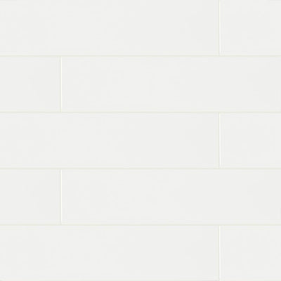 MSI 4 in. x 16 in. Glossy Ceramic White Subway Tile (0.44 sq. ft.) - Super Arbor