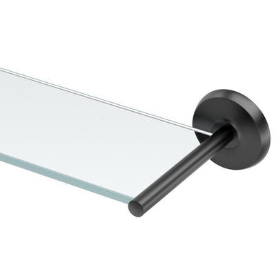 Designer II 22.5 in. W Glass Shelf in Matte Black - Super Arbor