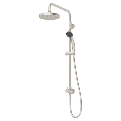 1-Spray 5.59 in. Dual Shower Head and Handheld Shower Head with Low Flow in Satin Nickel - Super Arbor