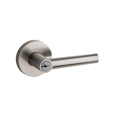 Milan Satin Nickel Entry Door Lever Featuring SmartKey Security - Super Arbor