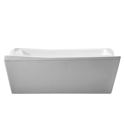 Amelia 69 in. Reversible Drain Freestanding Bathtub in Glossy White - Super Arbor