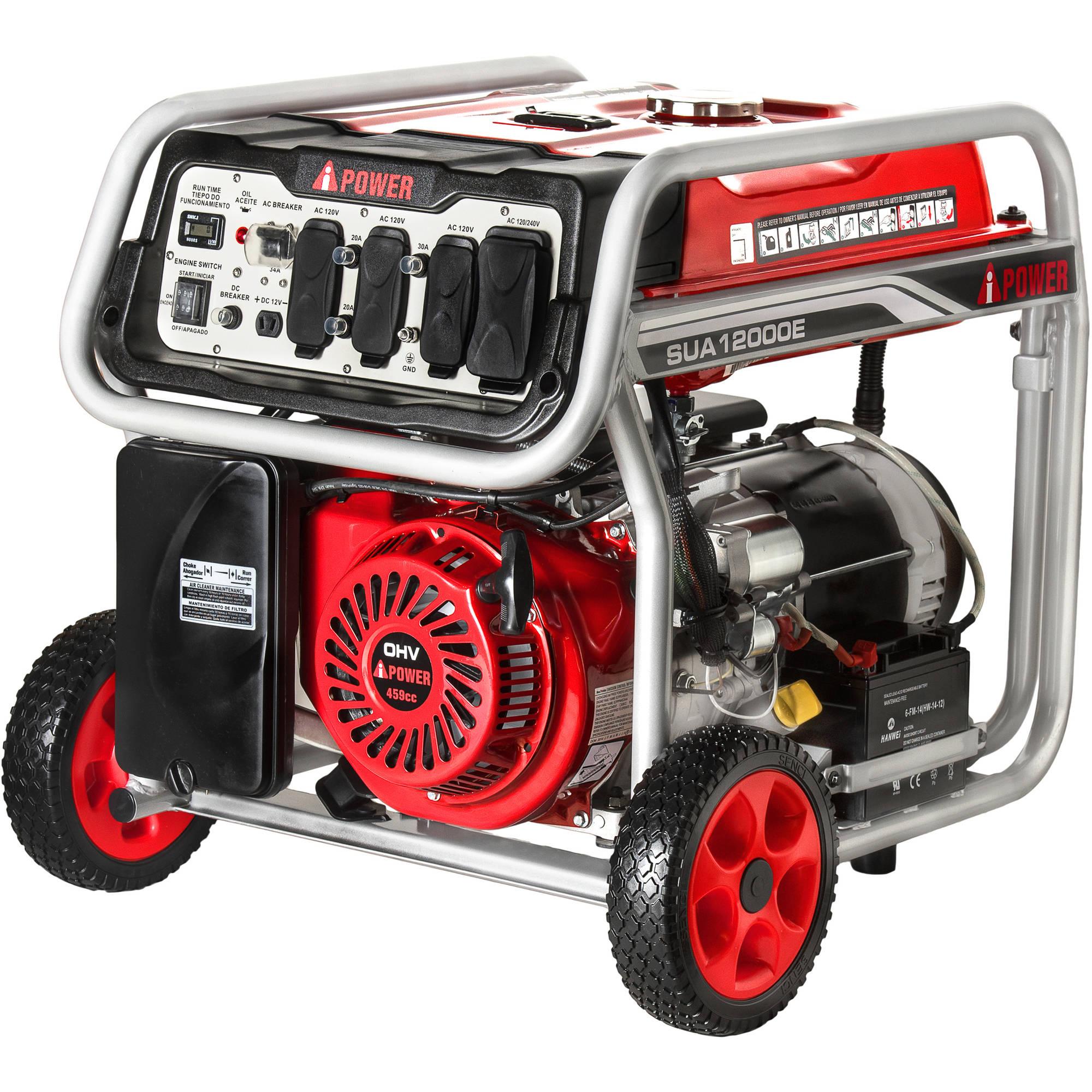 A-iPower SUA12000E Gasoline Powered Generator/Electric Start – Super Arbor