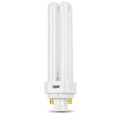 26W Equiv PL CFLNI Quad Tube 4-Pin Plug-in G24Q-1 Base Compact Fluorescent CFL Light Bulb, Soft White 2700K - Super Arbor