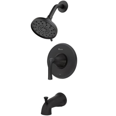 Ladera Single-Handle 3-Spray Tub and Shower Faucet in Matte Black (Valve Included) - Super Arbor