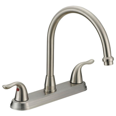 Impression Collection 2-Handle Standard Kitchen Faucet in Brushed Nickel - Super Arbor
