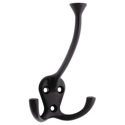 4-1/3 in. Black Flared Triple Wall Hook - Super Arbor