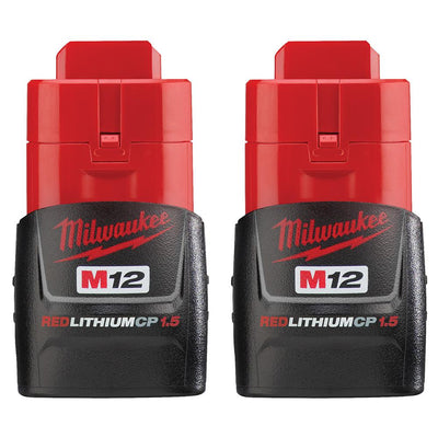 M12 12-Volt Lithium-Ion Compact Battery Pack 1.5Ah (2-Pack)