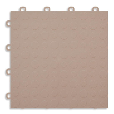 BlockTile Beige - 12 in. x 12 in. Modular Interlocking Garage Floor Tile (Set of 30)