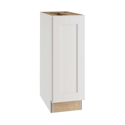 Newport Assembled 9x34.5x24 in. Plywood Shaker Base Kitchen Cabinet Full Height Left Soft Close in Painted Pacific White - Super Arbor