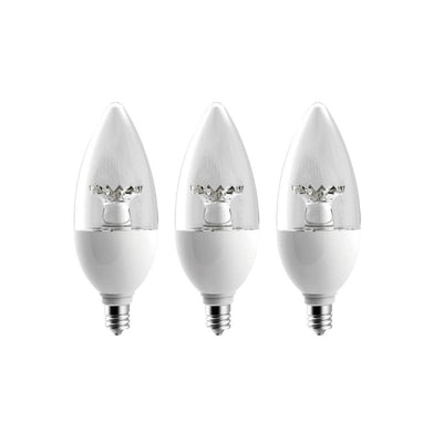 EcoSmart 40-Watt Equivalent B11 Dimmable LED Light Bulb in Soft White (3-Pack) - Super Arbor