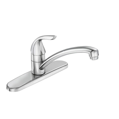 Adler Single-Handle Low Arc Standard Kitchen Faucet in Chrome - Super Arbor