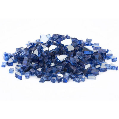 10 lb. Cobalt Blue Reflective Fire Glass - Super Arbor