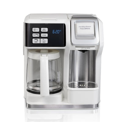 12-Cup White FlexBrew 2-Way Coffee Maker - Super Arbor