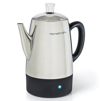 10-Cup Stainless Steel Percolator with Keep Warm Function - Super Arbor