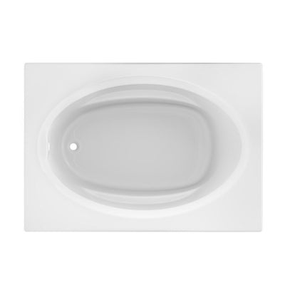 PROJECTA 60 in. x 42 in. Rectangular Oval Drop-in Reversible Soaking Bathtub in White - Super Arbor