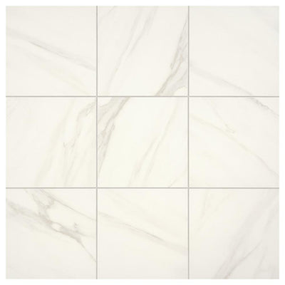 Daltile Selwyn Bianco Calacatta 12 in. x 12 in. Glazed Porcelain Floor and Wall Tile (14.55 sq. ft. / Case) - Super Arbor