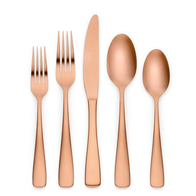 Luna 20-Piece Copper 18/0 Stainless Steel Flatware Set (Service for 4) - Super Arbor