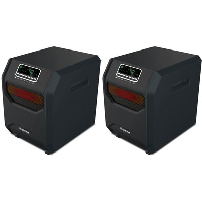 1,500-Watt 4-Element Quartz Infrared Portable Electric Room Heaters (2-Pack) - Super Arbor