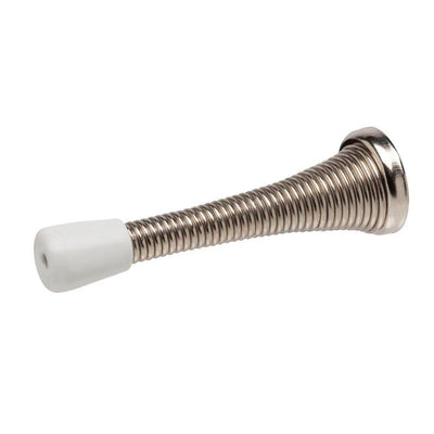 Satin Nickel Spring Door Stop - Super Arbor