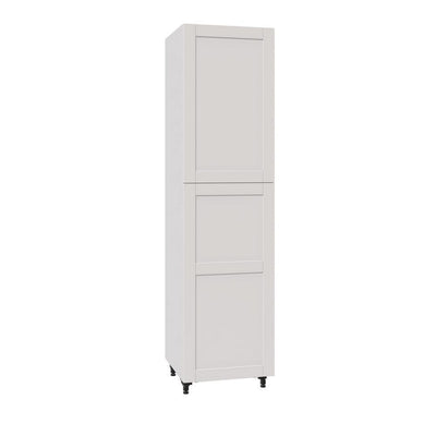 Shaker Assembled 24 in. x 94.5 in. x 24 in. Pantry Cabinet with Four Inner Drawers in Vanilla White - Super Arbor