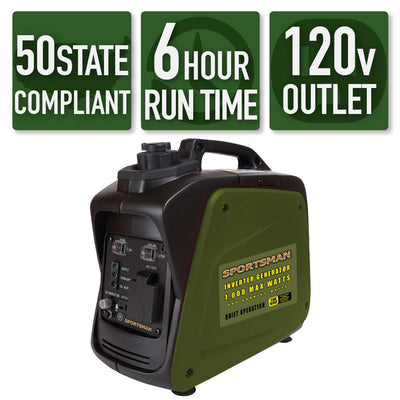 Sportsman 1,000-watt Gasoline Powered Digital Inverter Generator - CARB Approved - Super Arbor