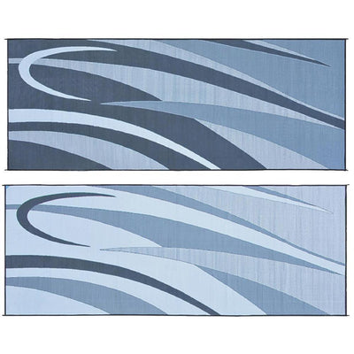 Ming's Mark 8 ft. x 20 ft. Graphic Black/Silver Reversible Mat - Super Arbor