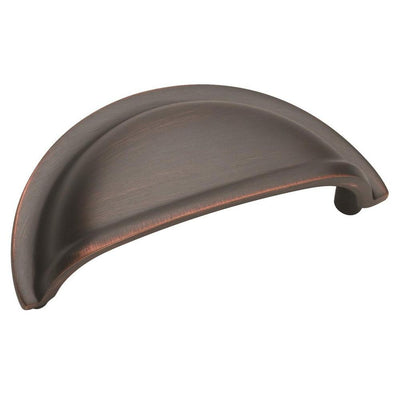 Solid Brass Cup Pulls 3 in (76 mm) Center-to-Center Oil-Rubbed Bronze Cabinet Drawer Cup Pull - Super Arbor