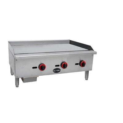 36 in. Commercial Griddle Gas Cooktop in Stainless Steel with 3 Burners - Super Arbor