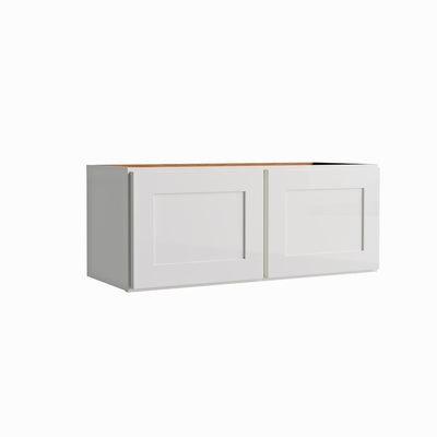 Courtland Shaker Assembled 30 in. x 12 in. x 12 in. Stock Wall Kitchen Cabinet in Polar White Finish