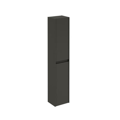 Ambra Column 11.8 in. W x 9.3 in. D x 59.1 in. H Wall Mount Bathroom Column in Glossy Anthracite - Super Arbor