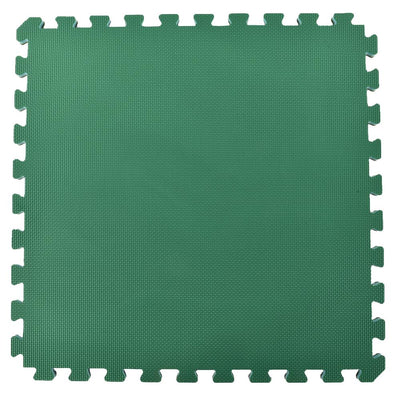 Greatmats Home Sport 24 in. x 24 in. Green/Brown Foam Interlocking Home Exercise and Play Mats (15-Set)