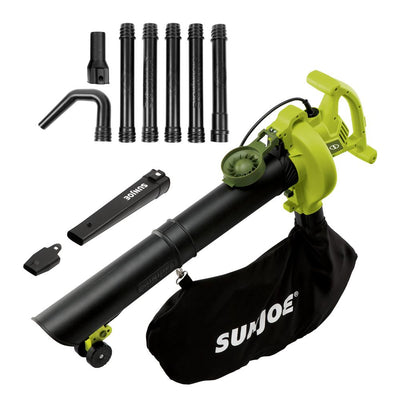 Sun Joe 250 MPH 440 CFM 14 Amp Electric Handheld Blower/Vacuum/Mulcher with Gutter Attachment (Factory Refurbished)