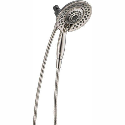 In2ition Two-in-One 5-Spray 6.8 in. Dual Wall Mount Fixed and Handheld Shower Head in Brushed Nickel - Super Arbor
