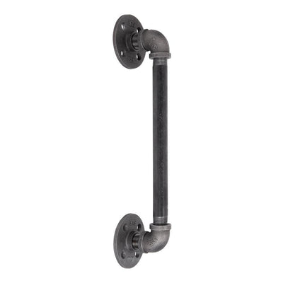 1/2 in. x 14.5 in. L Black Pipe Barn Door Handle Kit - Super Arbor